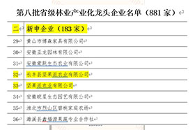 第八批省级林业产业化龙头久久精品亚洲AV无码水蜜桃